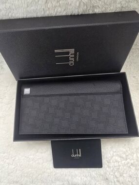 Dunhill Black Long Leather Wallet